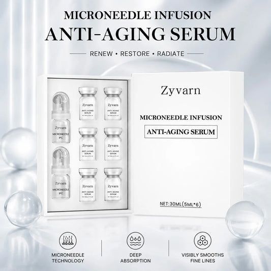 Microneedle Kit with Hyaluronic Acid & Collagen Serum | Face & Neck Microneedle Serum Kit Peaceful Pleasures Health and Wellness