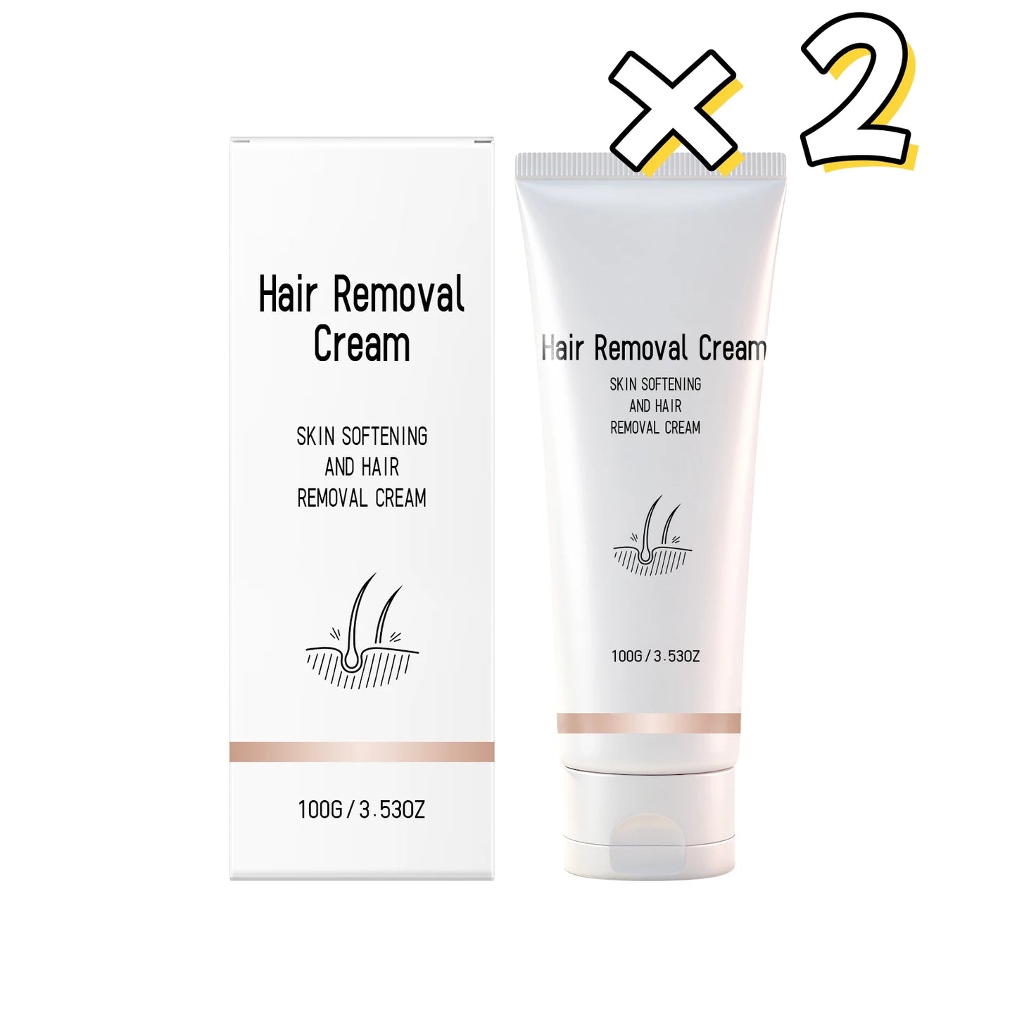Painless Hair Removal Cream for Sensitive Skin | Body & Private Areas