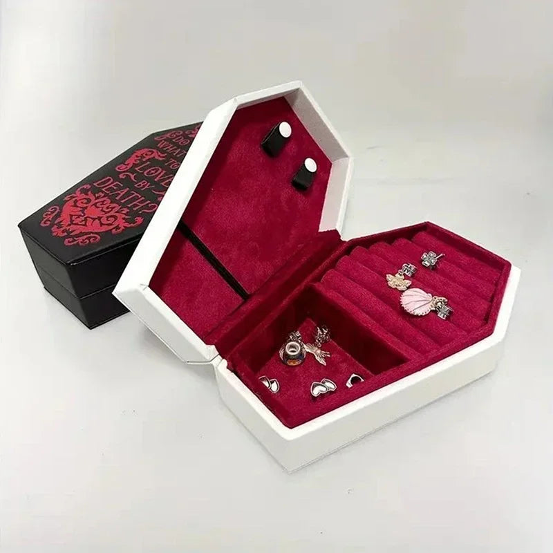 Gothic Coffin Jewelry Box | Multi-Compartment Organizer & Gift