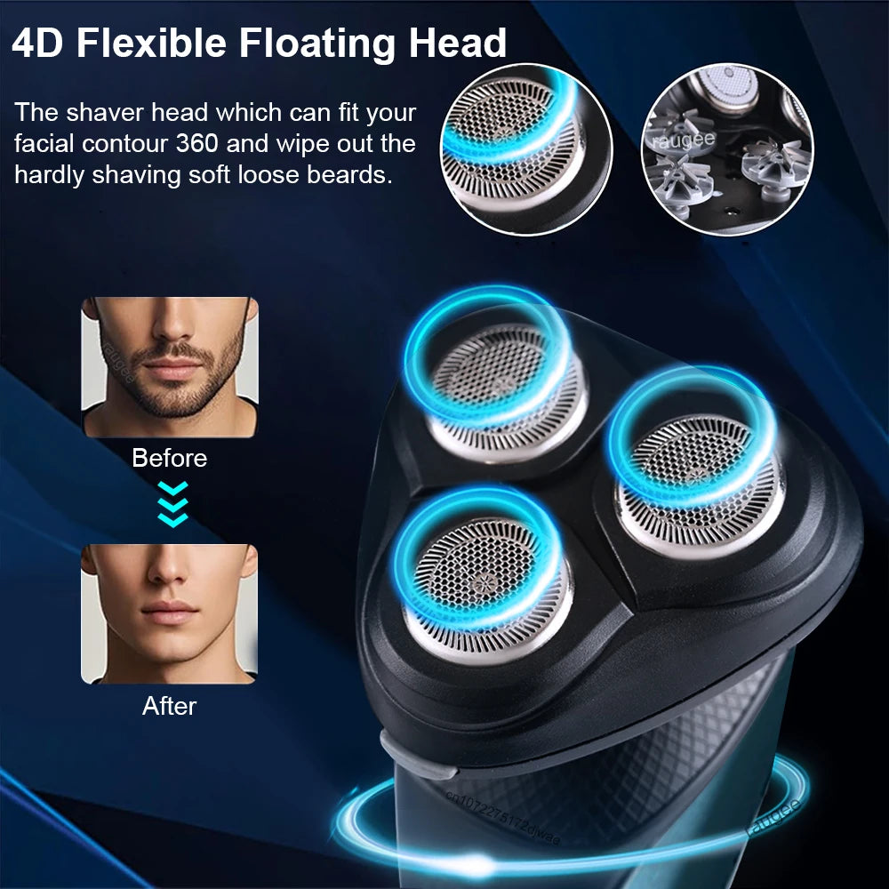Electric Shaver for Men Facial Beard Hair Remover Chest Nose Hair Trimmer Rechargeable Portable Multifunctional Electric Razor Peaceful Pleasures Health and Wellness
