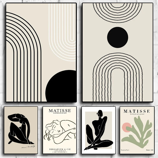 abstract matisse flower human body Poster HD art sticky wall waterproof home living room bedroom bar aesthetic decoration Peaceful Pleasures Health and Wellness