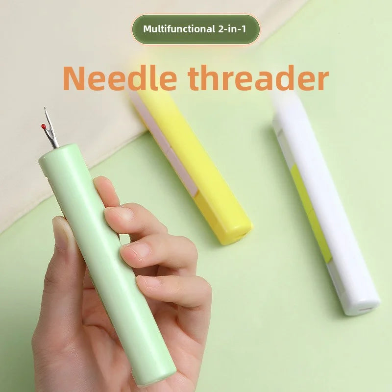 2-in-1 Needle Threader & Seam Ripper – DIY Sewing Tool Kit