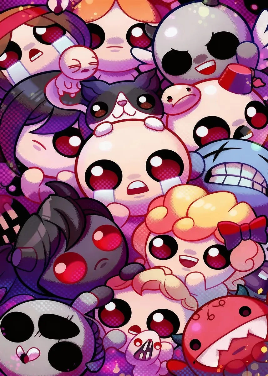 Binding of Isaac Canvas Wall Art | Roguelike Game Poster Print