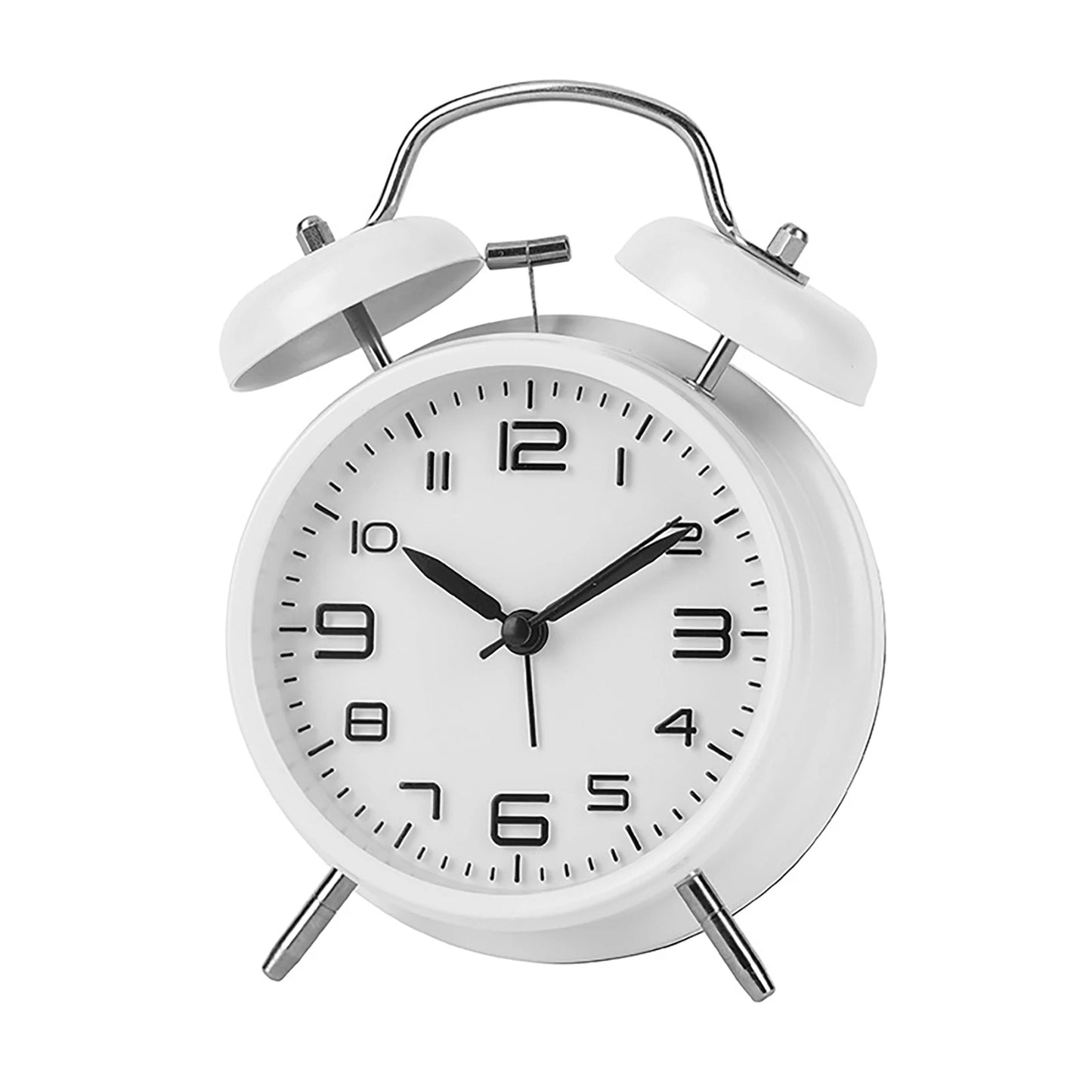 4-Inch Mini Round Silent Alarm Clock | Bedside & Dorm