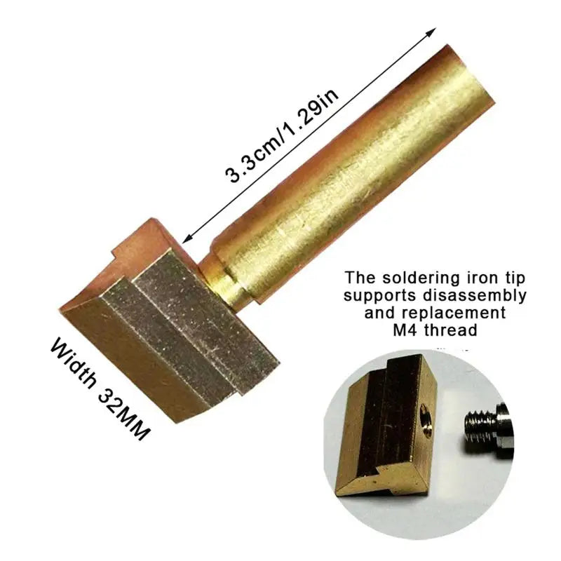Wide Spade Soldering Iron Tip 5–40mm | Copper Welding Tool Soldering Iron Tip Peaceful Pleasures Health and Wellness A5