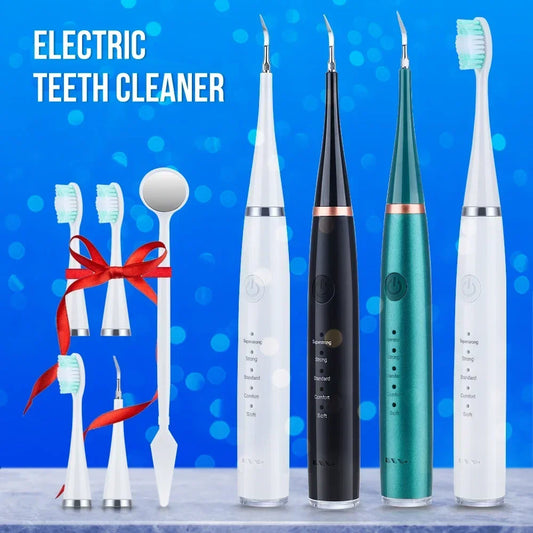 Rechargeable Sonic Electric Toothbrush Teeth Whitening Kit with Tartar Remover and Stain Removal for Dental Care Peaceful Pleasures Health and Wellness