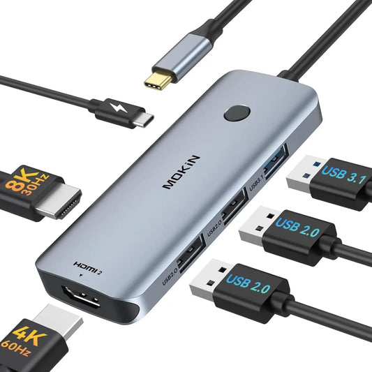 USB C Docking Station with Dual HDMI 4K, 3 USB Ports & PD Charging for Windows Laptops Peaceful Pleasures Health and Wellness United States
