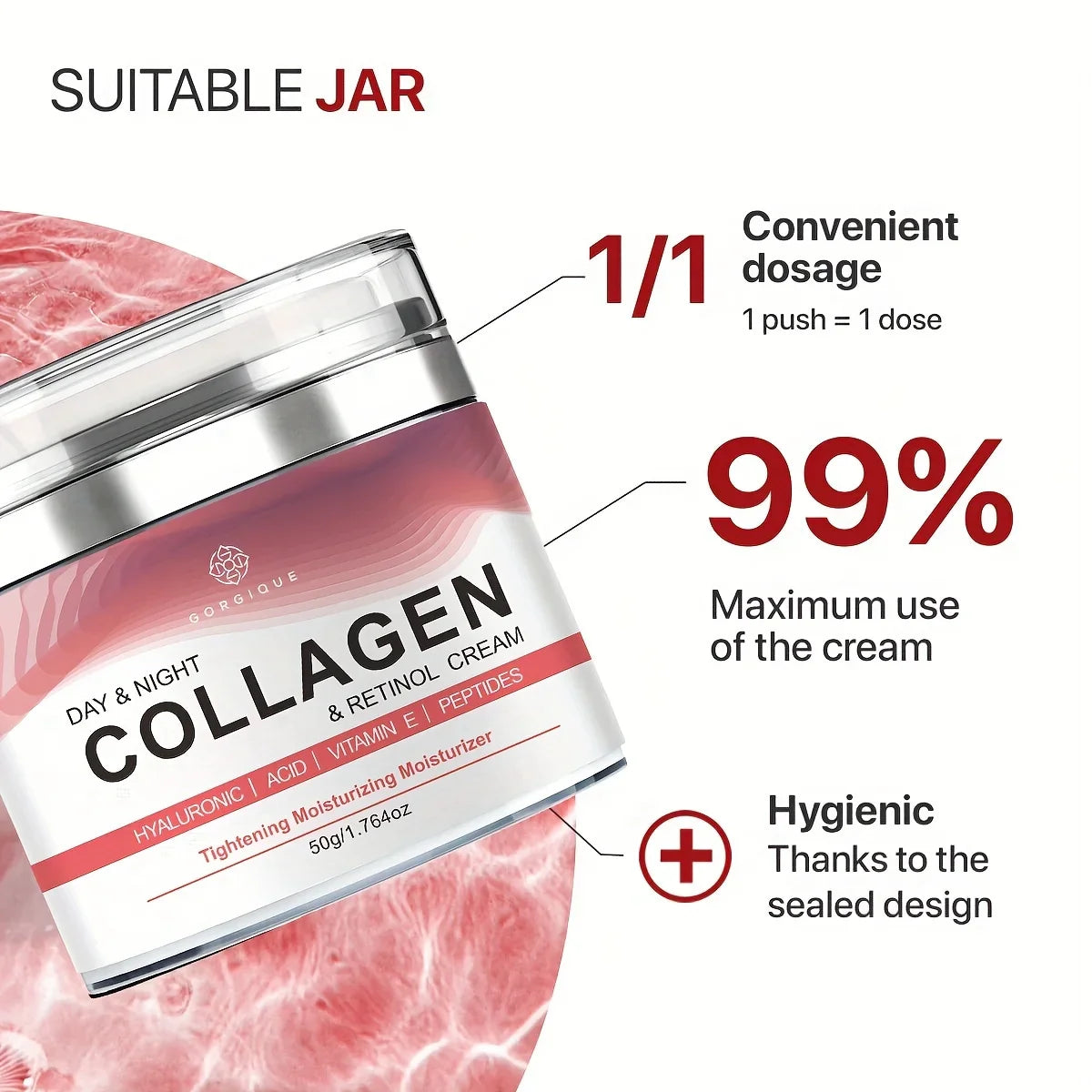 GORGIQUE Collagen Face Cream – Retinol & Hyaluronic Acid
