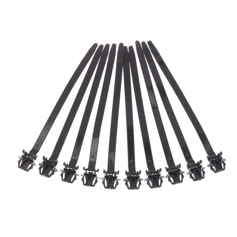 10PCS Auto Fasteners Black Color Nylon Plastic Vehicle Motocycle Cable Tie Car Wiring Harness Retainer Clip Push Mount Peaceful Pleasures Health and Wellness
