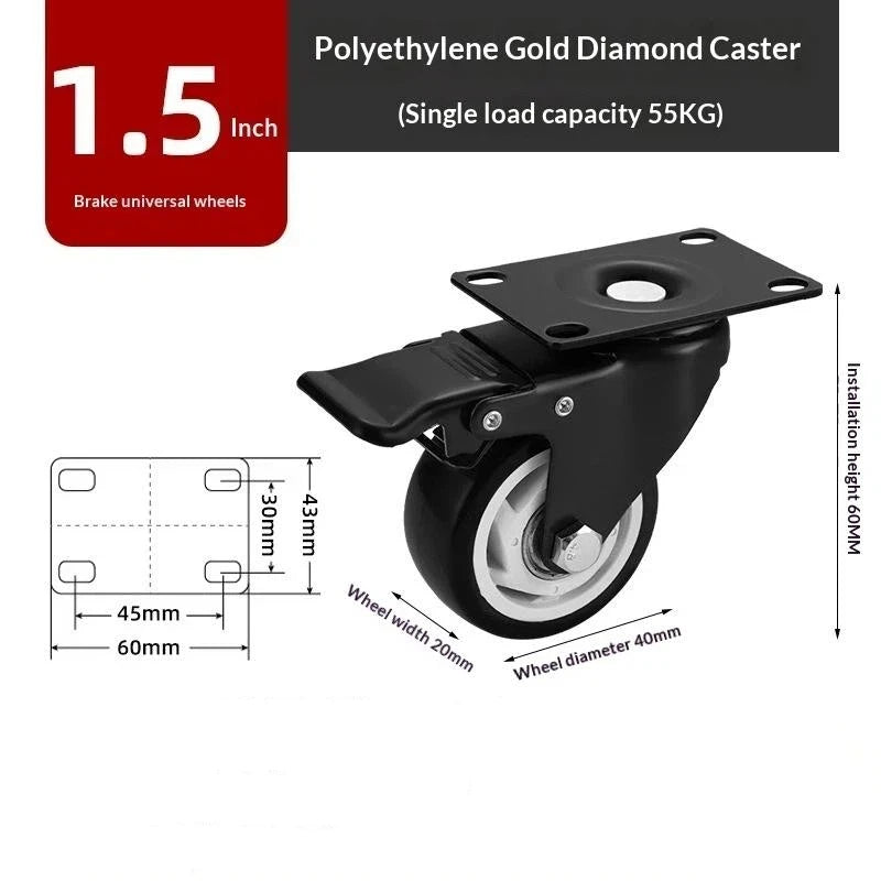 Heavy-Duty Swivel & Fixed Furniture Caster Wheels | PP/PVC