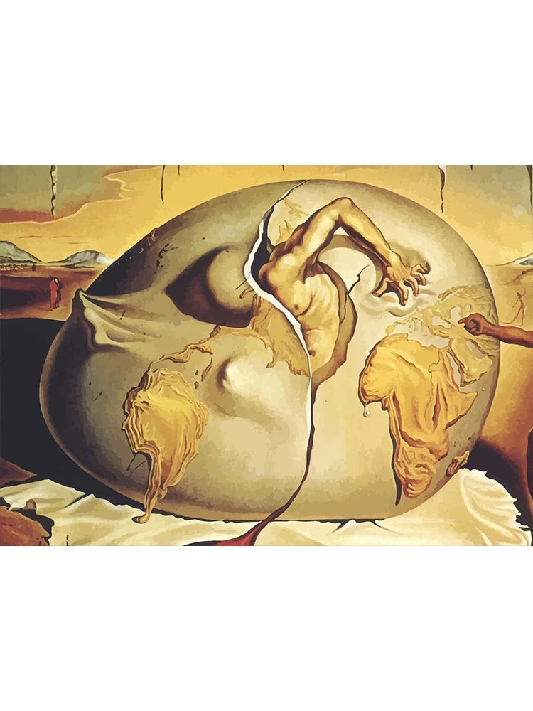 Salvador Dali Surrealism Masterpiece Posters Canvas Painting Abstract Aesthetic Wall Art For Corridor Office Room Home Decor Peaceful Pleasures Health and Wellness 14 50x70cm Unframed