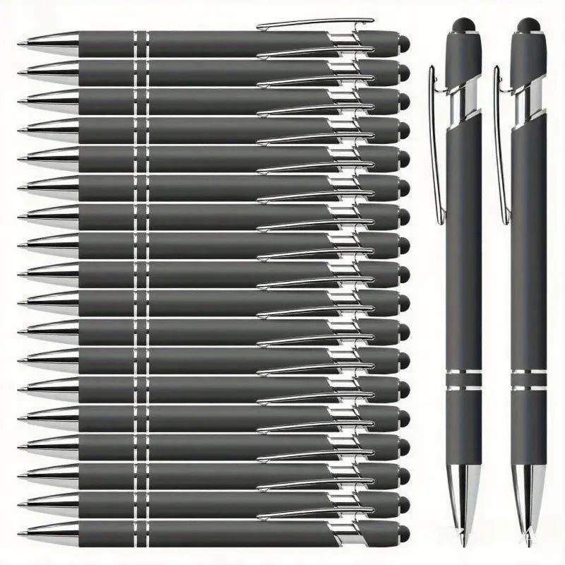 20 Personalized Ballpoint Pens with Stylus | Custom Pen Set