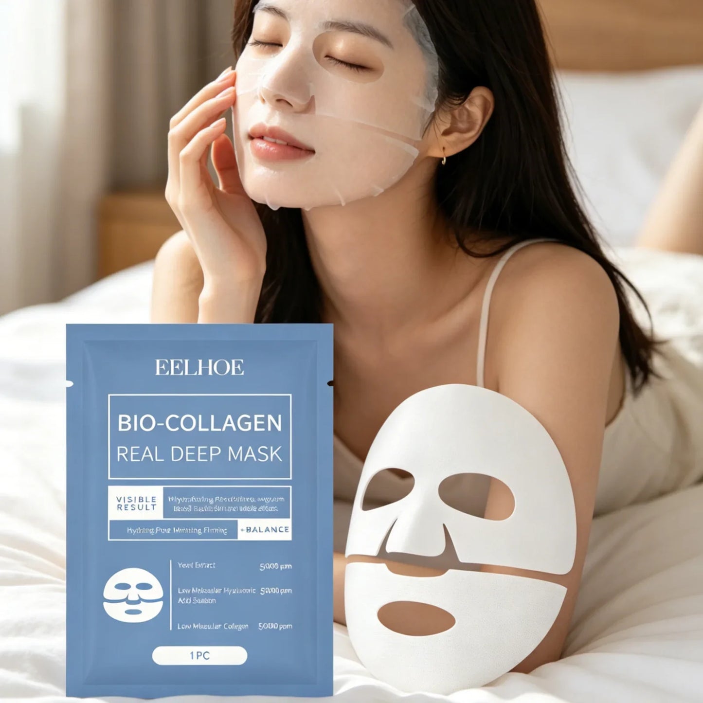 EELHOE Bio Collagen Face Mask – Firming, Hydrating & Brightening