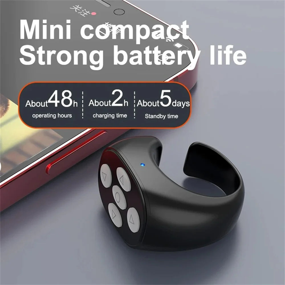 Bluetooth Ring Remote – TikTok Selfie & Page Turner Controller Peaceful Pleasures Health and Wellness