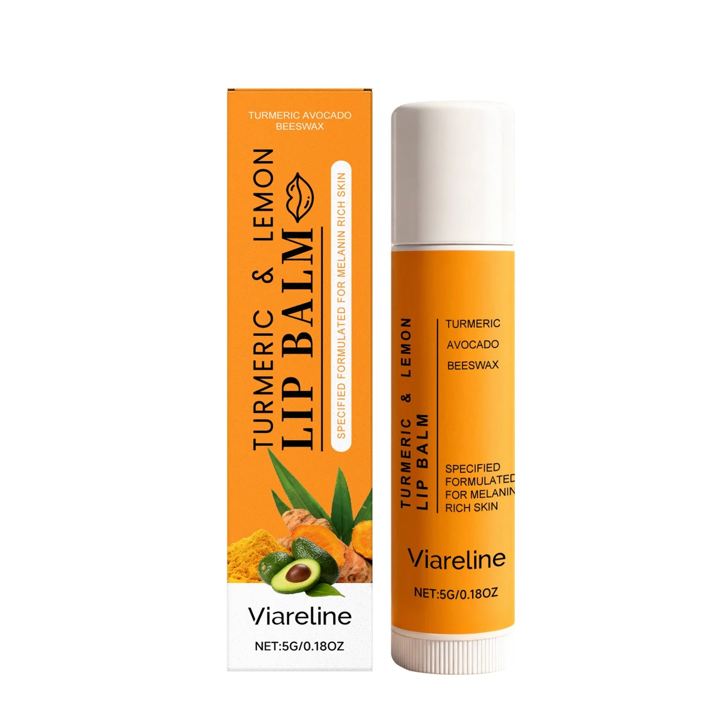 Viareline Turmeric Lemon Lip Balm – Hydrating & Brightening 5g
