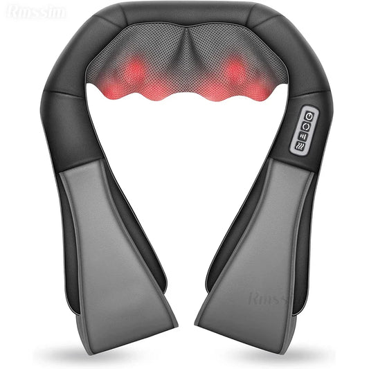 Shiatsu Back Shoulder and Neck Massager, Electric Full Body Massage to Legs Muscles Tissue Deep Kneading Heating Pillow Massage Peaceful Pleasures Health and Wellness