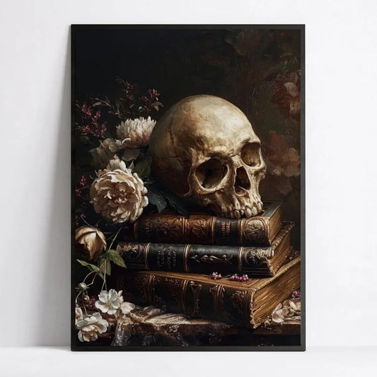 Horror Skeleton Gothic Canvas Poster | Halloween Fantasy Wall Art Gothic Canvas Poster Peaceful Pleasures Health and Wellness