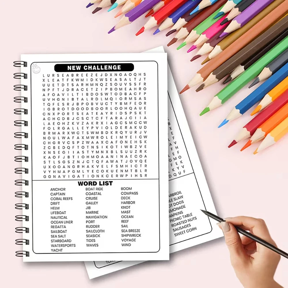 A4 Word Writing Book Digital Coloring Great Way Relax Entertain