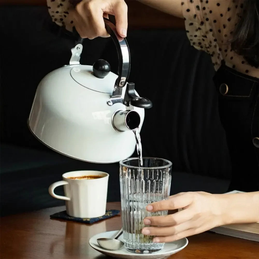 3L Home appliances Electric Stainless Steel tea water Kettle whistling Tea making coffee making Flat bottomed sounding kettle Peaceful Pleasures Health and Wellness