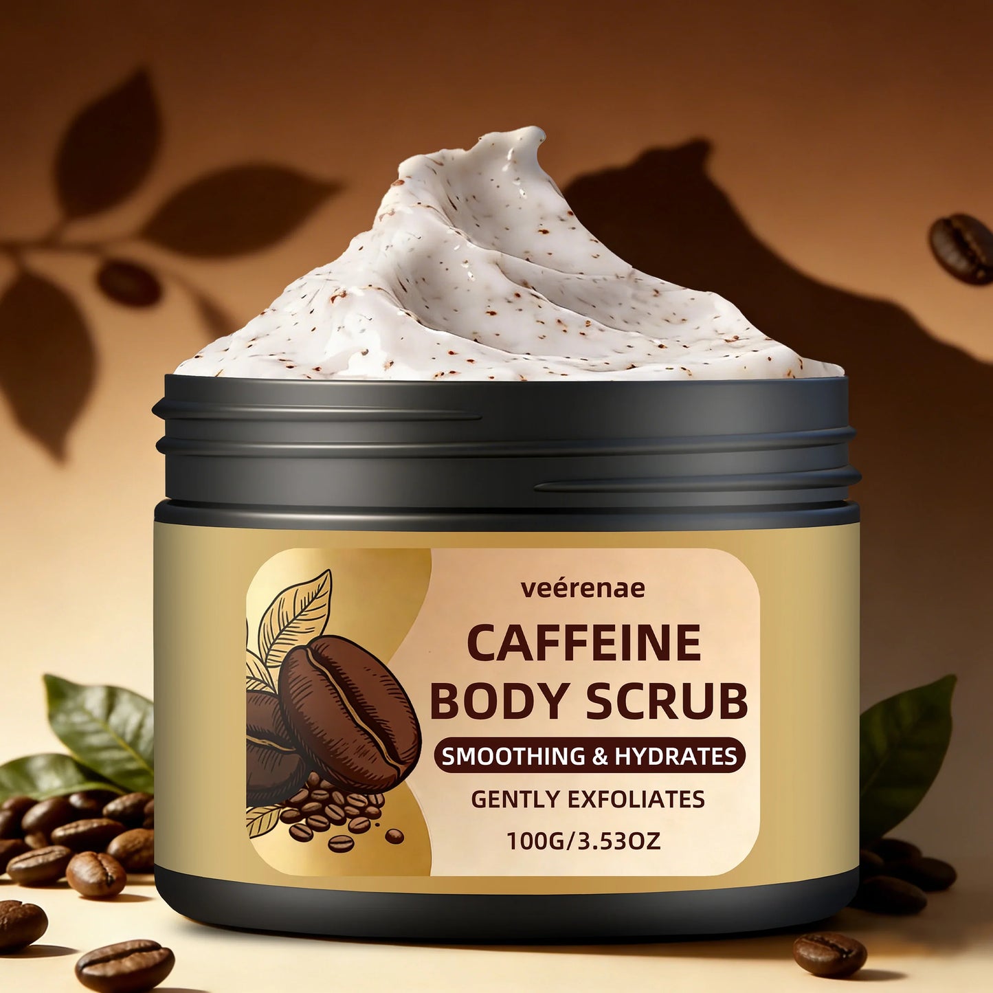 veérenae Caffeine Coffee Body Scrub – Smooth & Radiant Skin