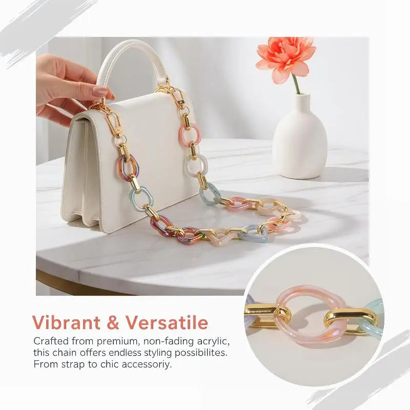 Iridescent Acrylic Chain Strap | DIY Bag & Handbag Accessory