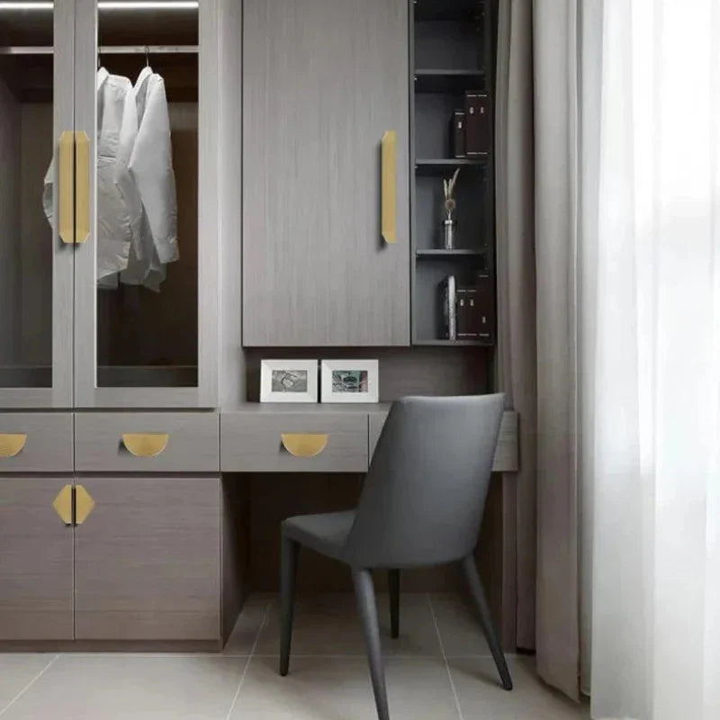 Gold Brass Cabinet Pulls – Half Round Drawer & Door Handles