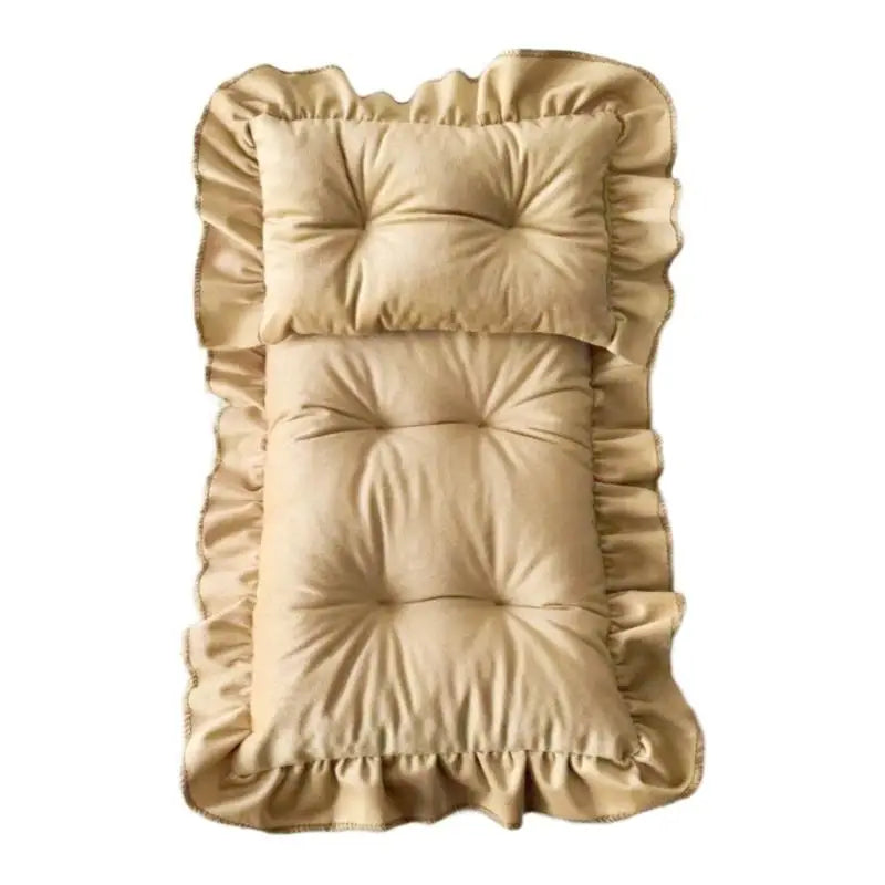Newborn Photography Mattress & Pillow Set | Soft Cotton Props