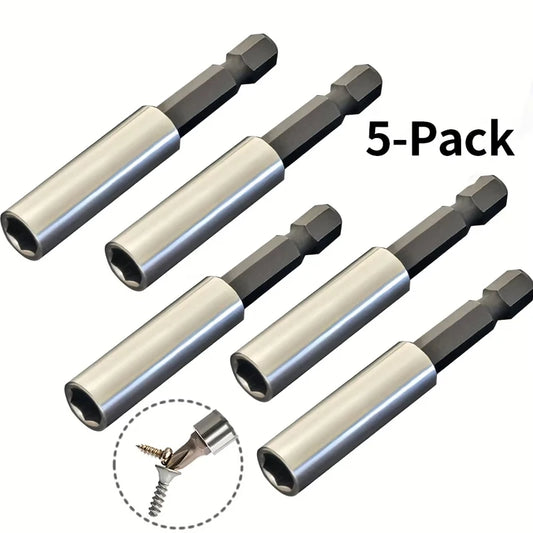 1 Magnetic Extended Bit Holder Hex Shank Driver Adapter Electric Peaceful Pleasures Health and Wellness 5pcs