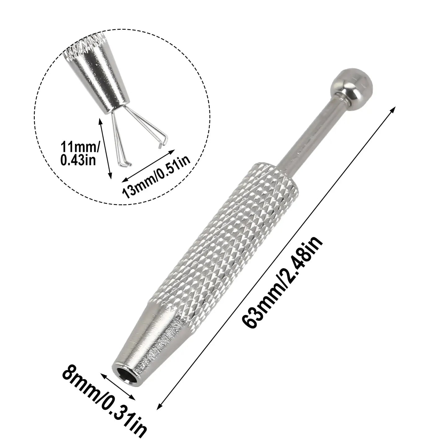 Piercing Ball Grabber 4 Jaw Holder Diamond Claw Tweezers IC Chips
