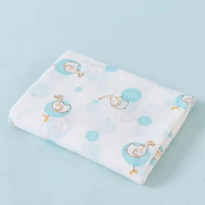Baby Hooded Bath Towel Wrap – 100% Cotton Gauze 110cm