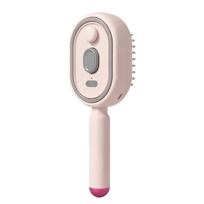 Factory Direct Sale 2-in-1 Red Light Scalp Massager Brush Original Manufacturer Wholesale Hair Care Comb with Mist Spray Peaceful Pleasures Health and Wellness Pink