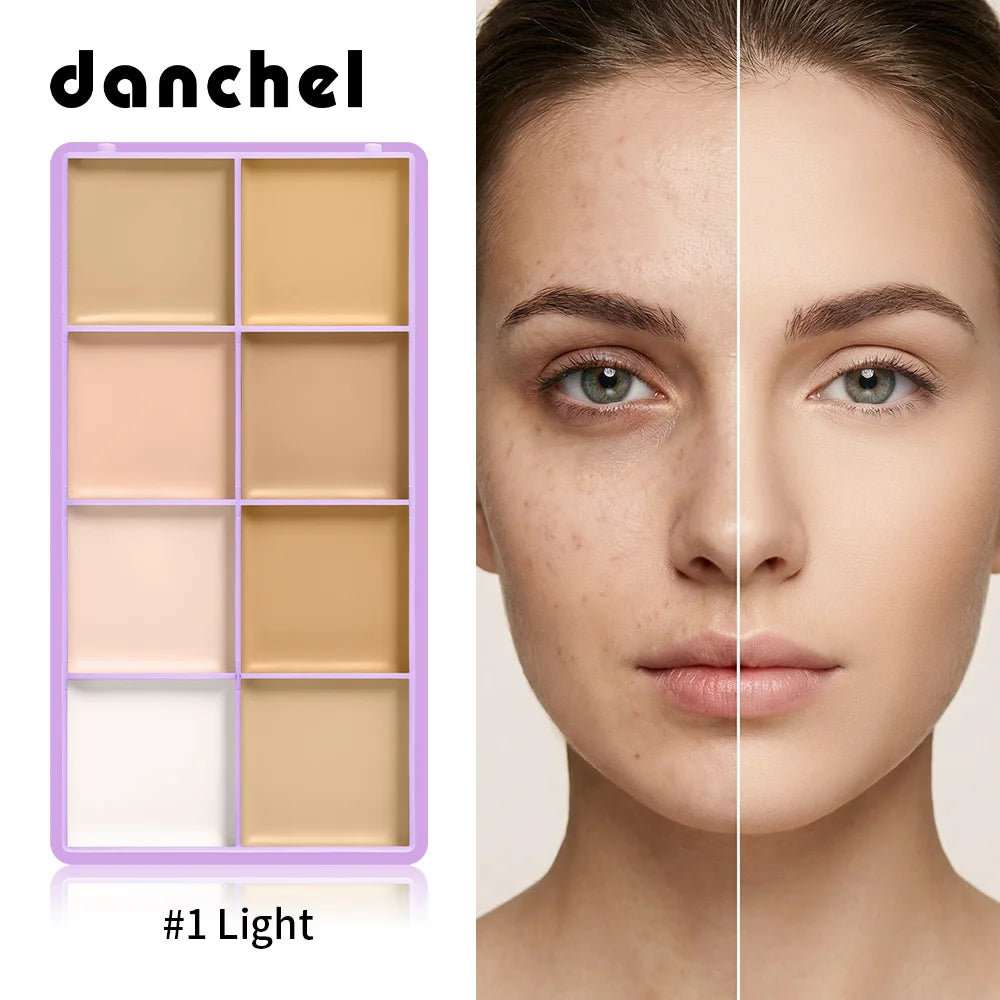 Evanesce Soft Matte Cream Concealer 8-Shade Fade Palette Full Coverage Long Lasting Waterproof Face Makeup For Dark Circles Blem Peaceful Pleasures Health and Wellness