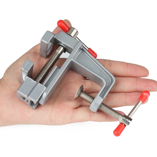 Mini Bench Vise Muliti-Funcational 3.5&quot Aluminum Miniature Small Jewelers Hobby Clamp On Table Flat Pliers Tool Vice Peaceful Pleasures Health and Wellness