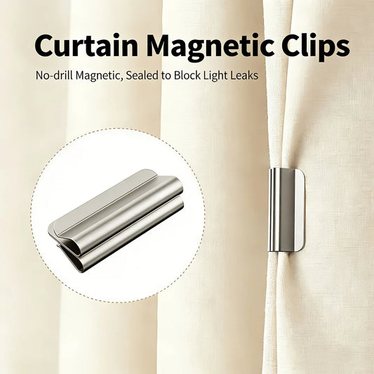 2 4Pairs Strong Magnetic Curtain Clips Prevent Light Leaking Keep Peaceful Pleasures Health and Wellness