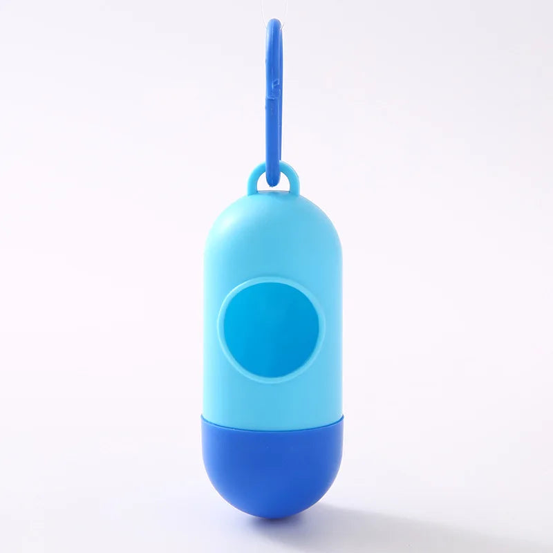 Portable Pet Waste Bag Dispenser Pill Shape Bullet-shaped Garbage Box