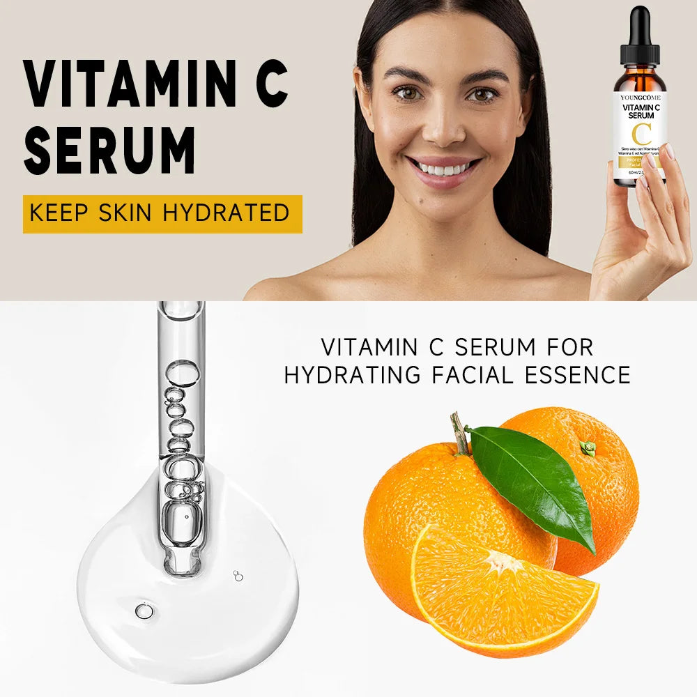 Vitamin C Facial Essence with Hyaluronic Acid - Brightening Moisturizing Repair Serum for Face Care Peaceful Pleasures Health and Wellness
