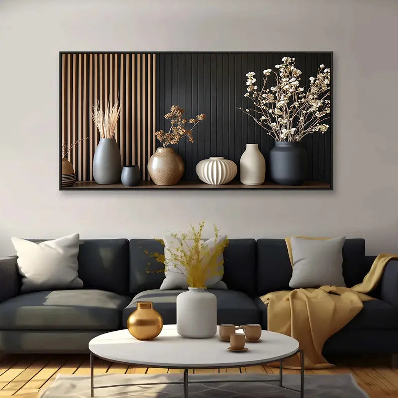 1pc Frameless Modern Abstract Print Wall Art Retro Canvas Painting for Living Room Large Size Canvas Poster for Bedroom Decor Peaceful Pleasures Health and Wellness