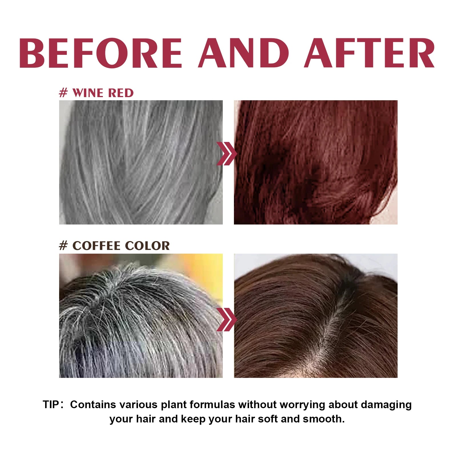 EELHOE 5-Color Hair Dye Shampoo – 3-in-1 Color, Repair & Nourish | Ginseng & Ganoderma 100ml Peaceful Pleasures Health and Wellness