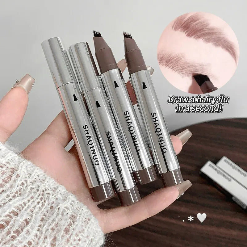 Waterproof Eyebrow Pen | Multi-Tip Hair-Like Strokes | 2 Colors
