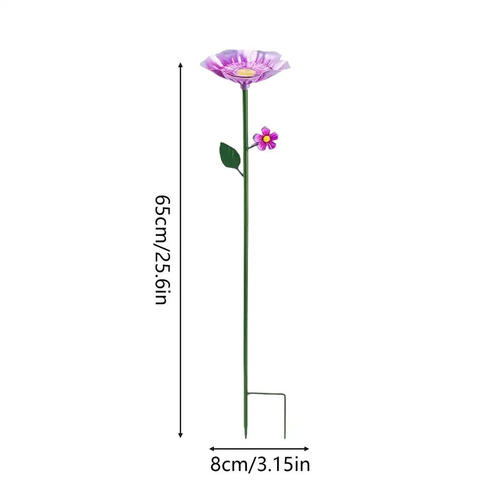 Metal Flower-Shaped Bee & Pollinator Watering Station