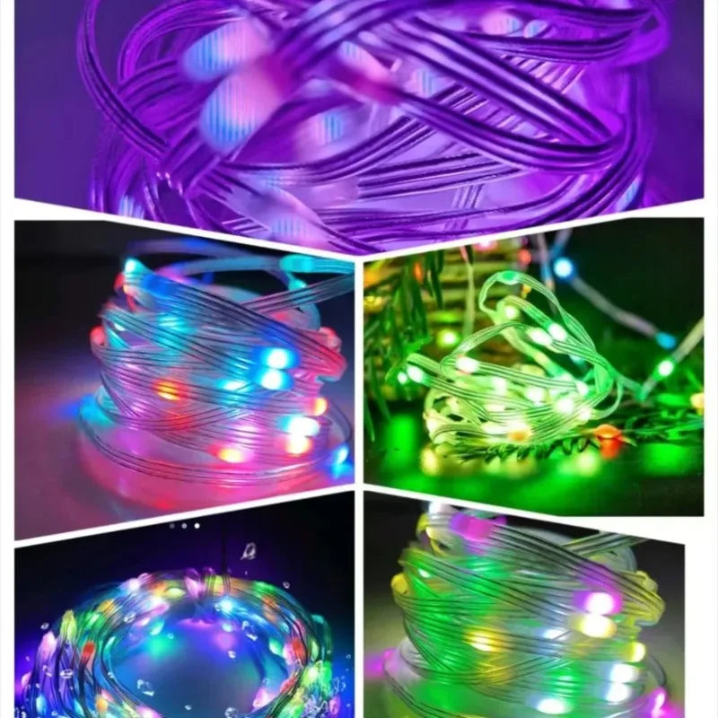 Bluetooth RGB LED Fairy String Lights – App & Remote, 5M–20M
