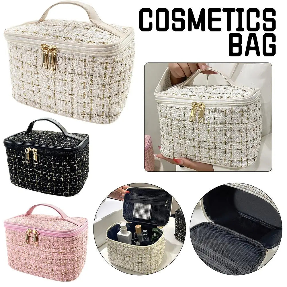 Cosmetics Bag Dual Purpose 2-in-1 Makeup Bag Large Capacity Fashion Travel Portable Cosmetics Bag for Women Men Peaceful Pleasures Health and Wellness