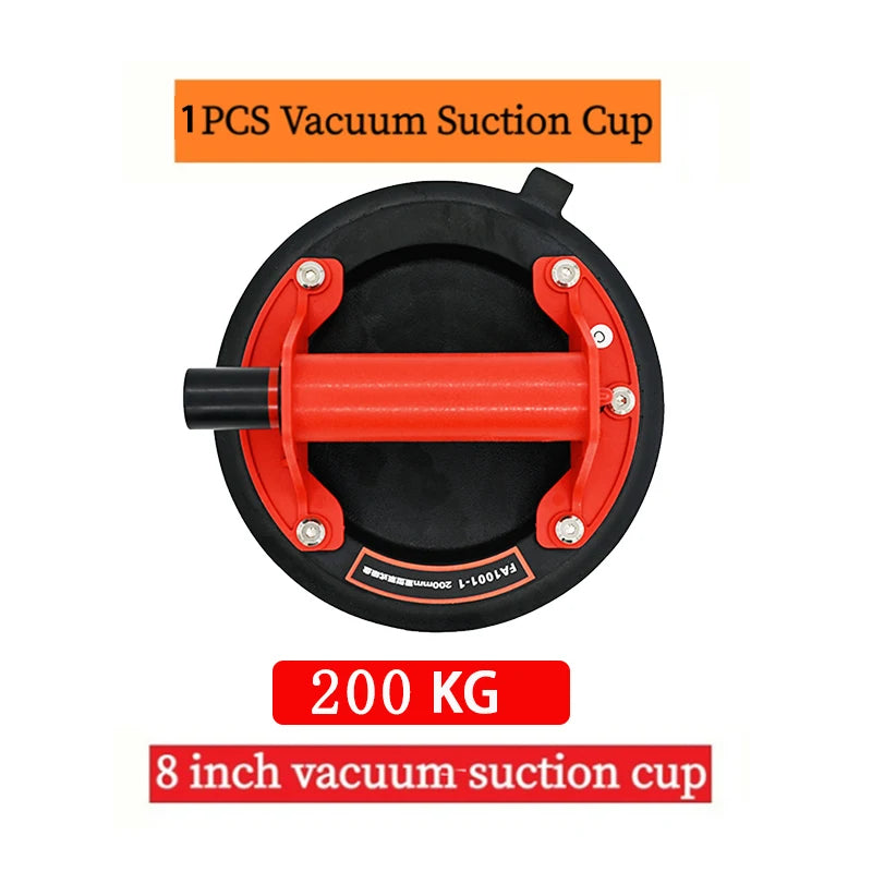 New Vacuum Suction Cup 200kg Loading Capacity Heavy Duty Vacuum Spreader for Tile Adsorption Glass Granite Lifting 8 Inch Cup Peaceful Pleasures Health and Wellness Red 1 PC