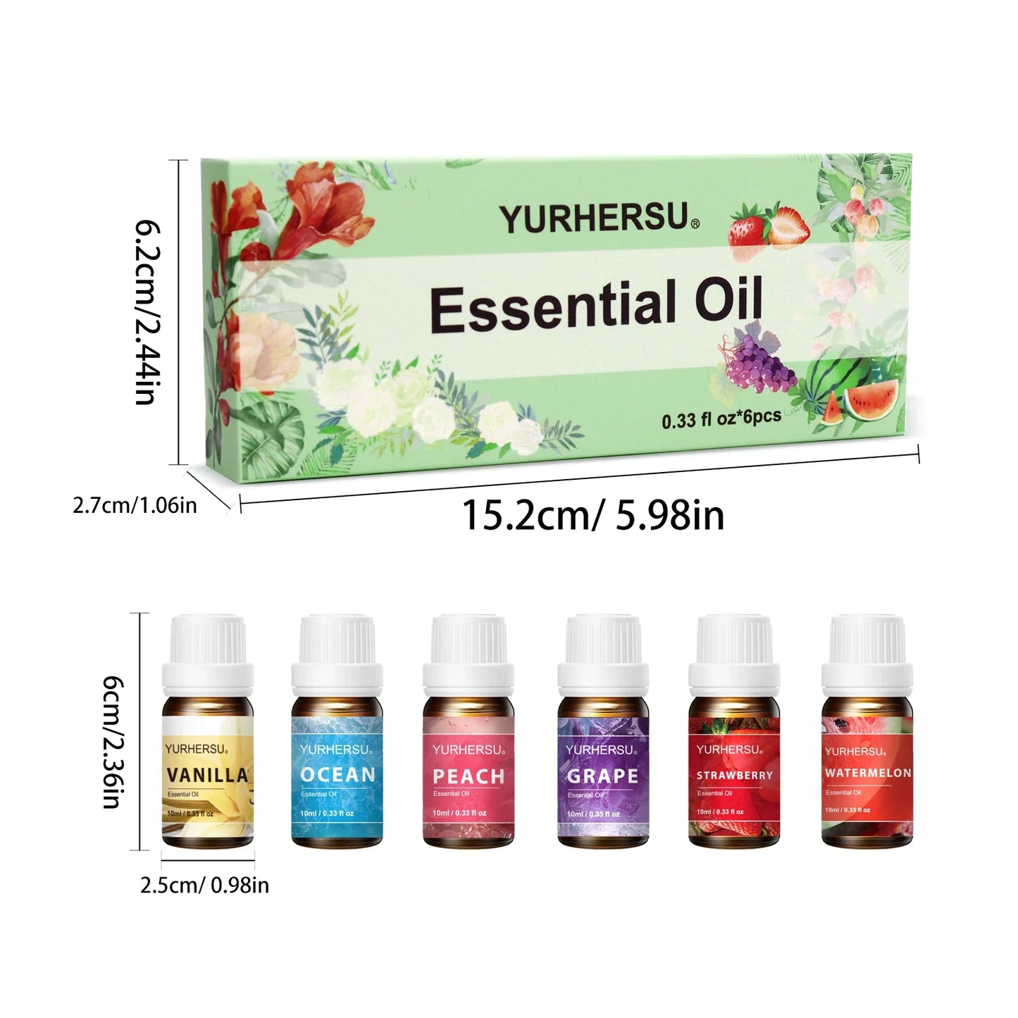 YURHERSU 6-Piece Natural Essential Oils Face Skincare Set