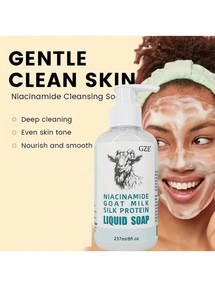 GZE Niacinamide Goat Milk Silk Protein Body Wash | pH-Balanced