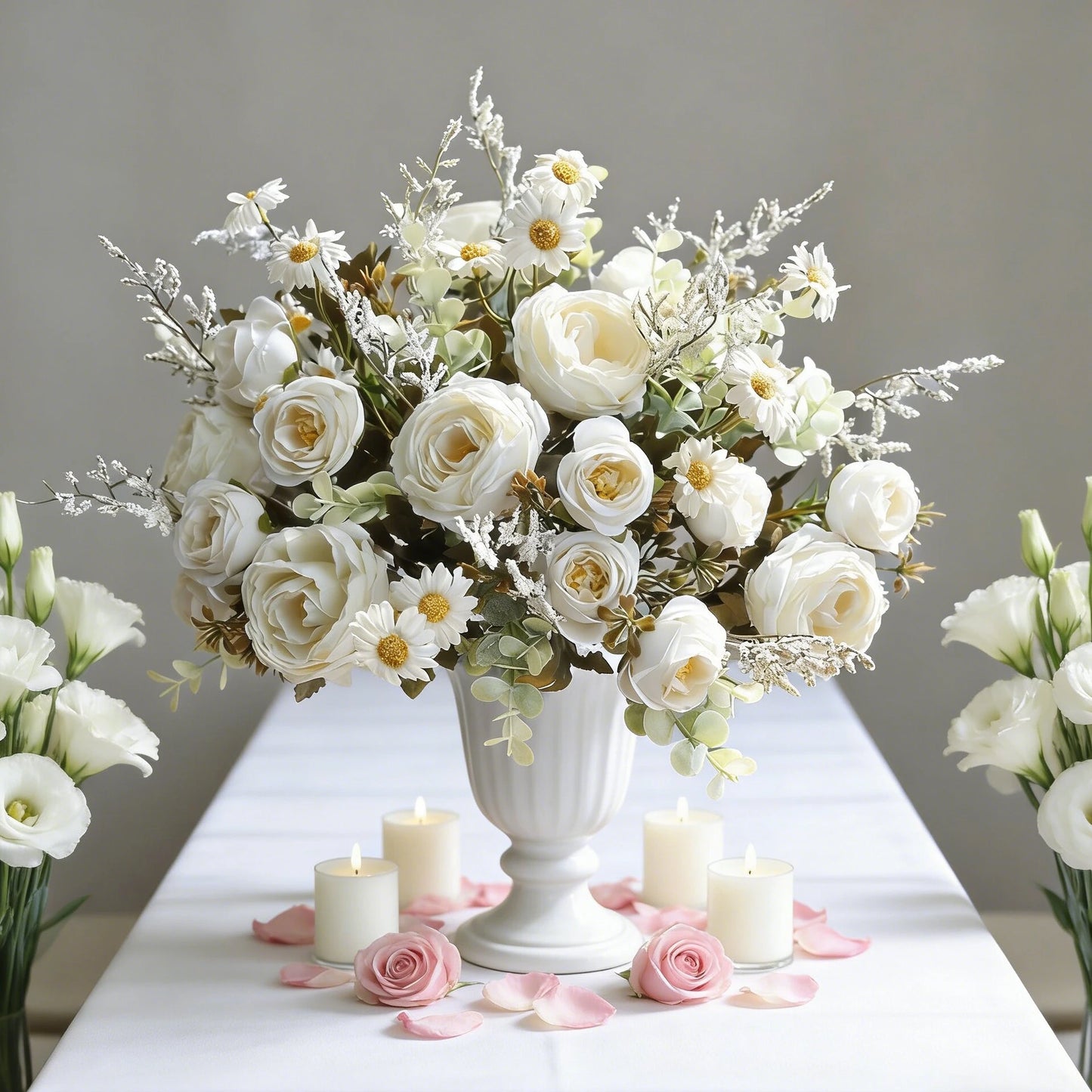 Silk Rose & Sunflower Artificial Bouquet | Wedding & Home Décor