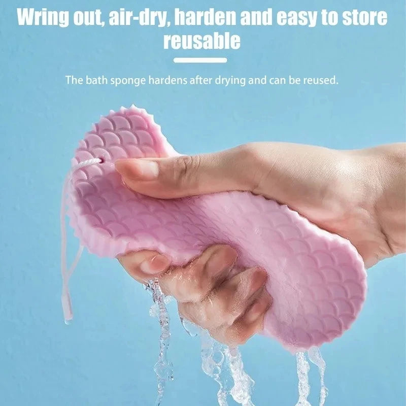 3D Sponge Exfoliating Bath Scrubbing Sponges Soft Body Scrubber
