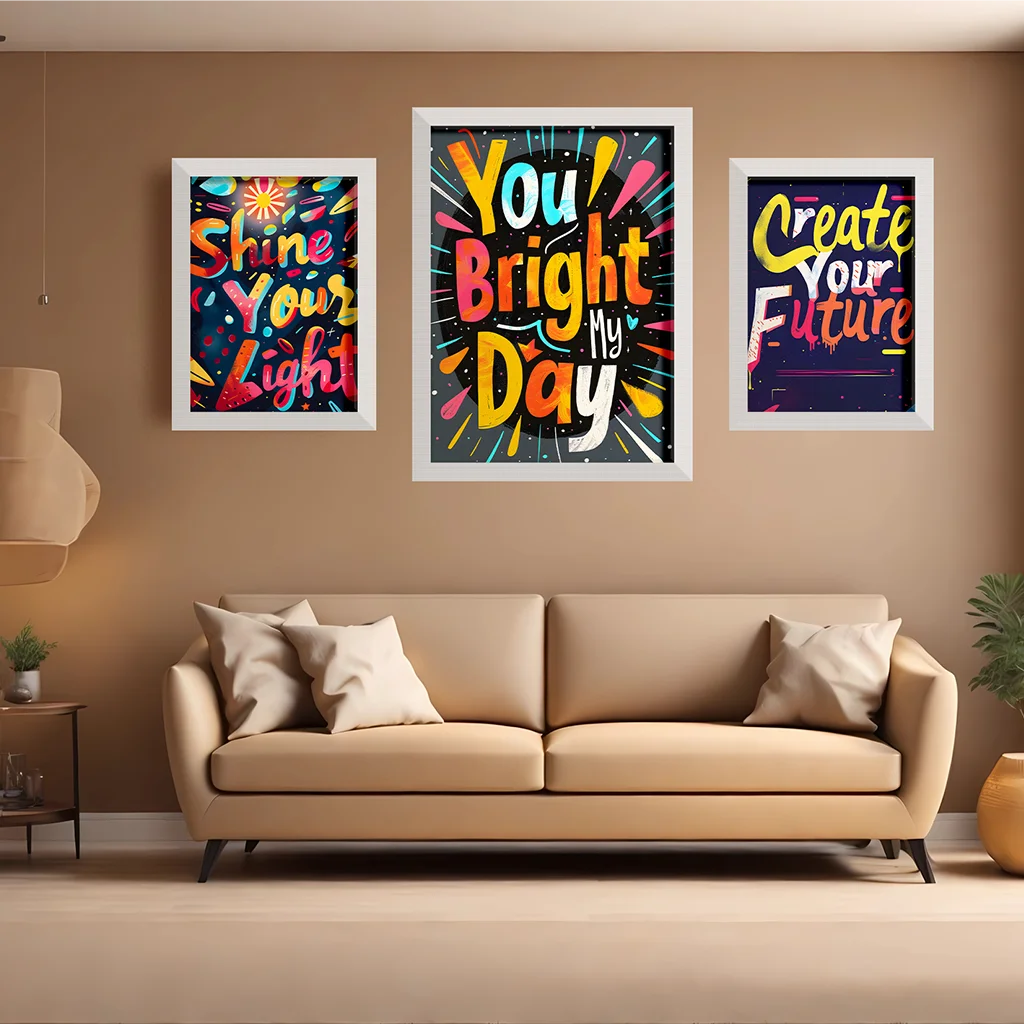 Nordic Wall Art Colorful Motivational Quote Inspirational Canvas Painting Modern Style Poster Prints Living Room Wall Decor Peaceful Pleasures Health and Wellness