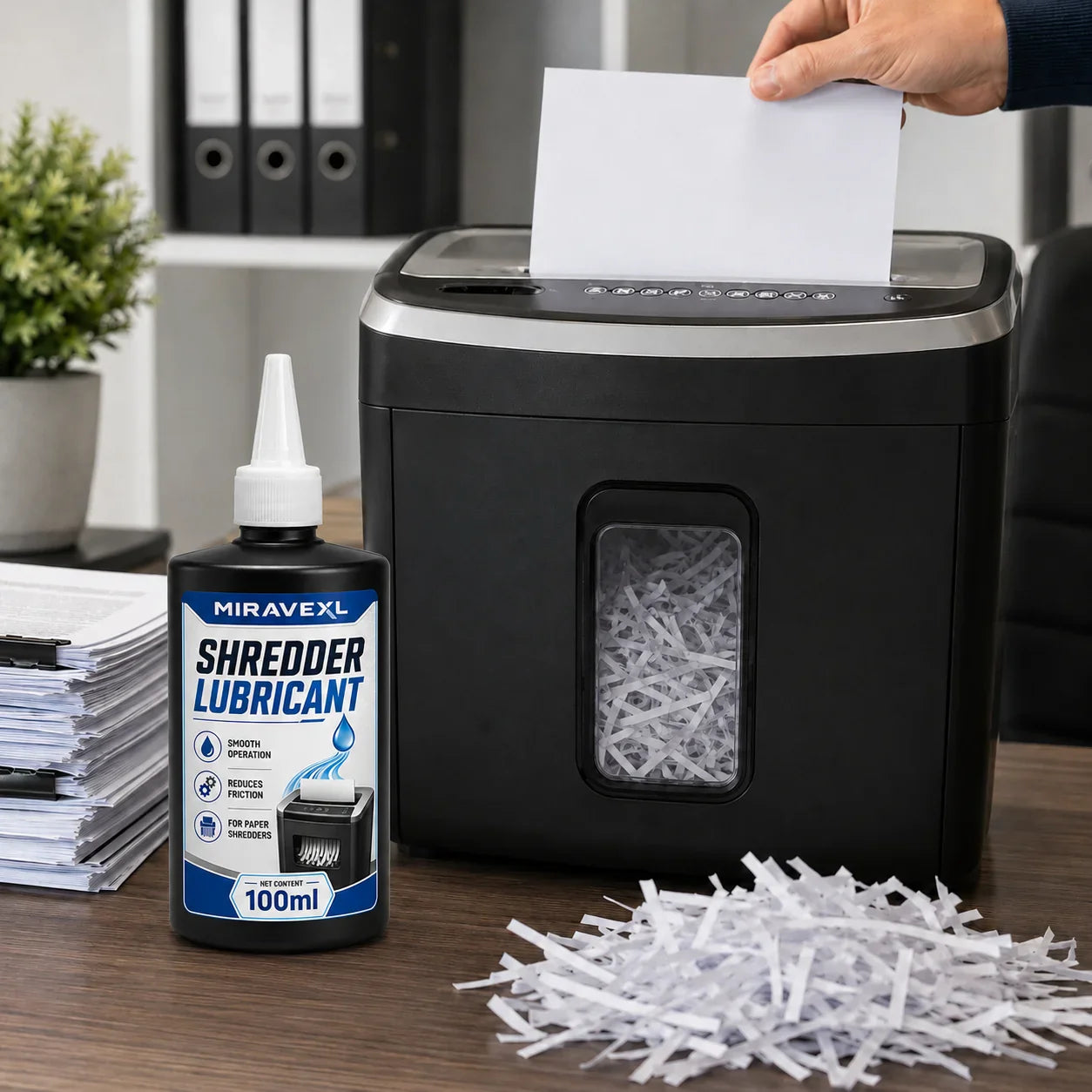 MIRAVEXL Paper Shredder Lubricant Oil – Anti-Jam 100ml