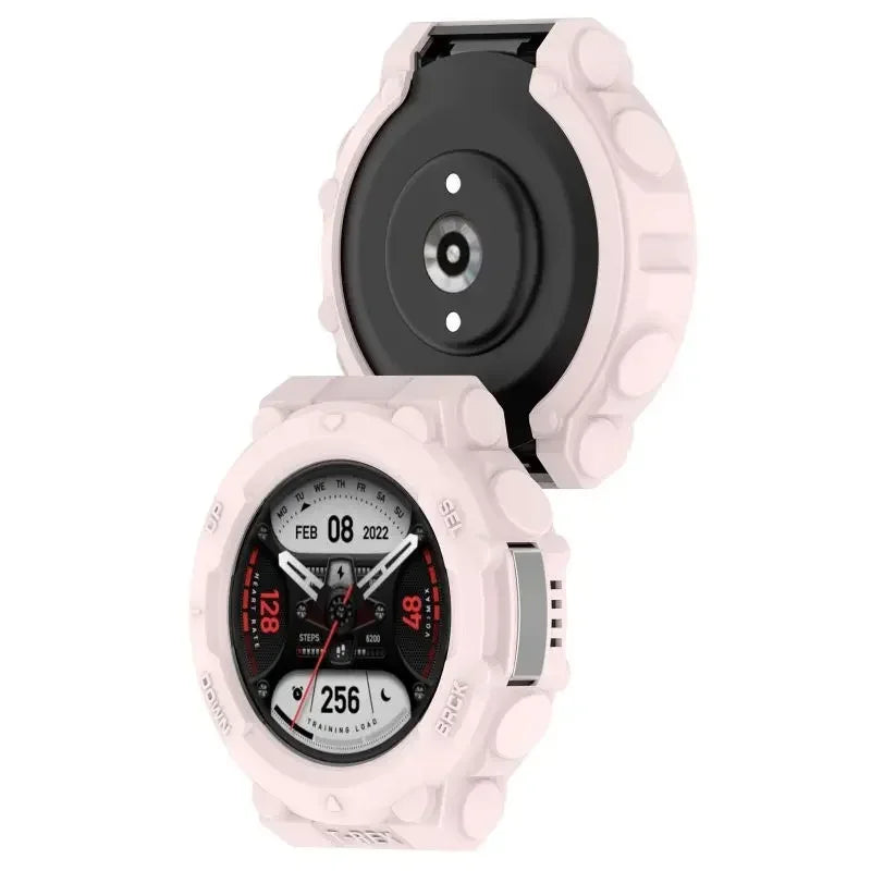 Silicone Bumper Case Cover for Amazfit T-Rex 2 Smartwatch Peaceful Pleasures Health and Wellness